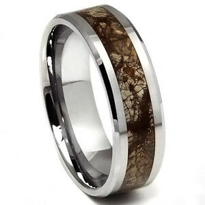 Tungsten-Carbide-Mens-Earth-Riverstone-Style-Wedding-Band-Ring-Never ...