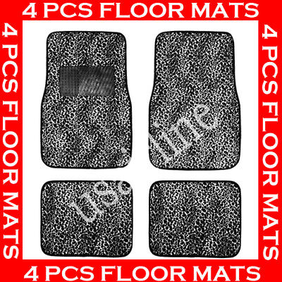 GREY CHEETA FASHION CARPET FLOOR MATS FOR CAR 4 PCS  BEST QUALITY (Best Floor Mats For Jeep Wrangler Unlimited)