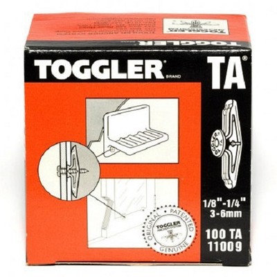 UPC 036296110093 product image for Toggler Hollow Wall Anchor 3mm To 6mm Box Of 100 - Tog11009 | upcitemdb.com