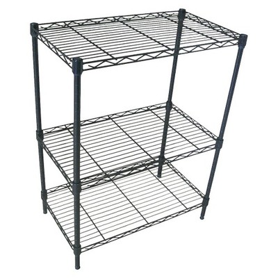 Room Essentials Black 3-Tier Wire Shelving