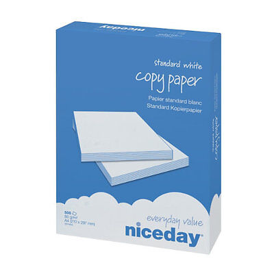 A4 80gsm Niceday White Copier/ Printer Office Copy Paper 2500 Sheets 5 Reams Box