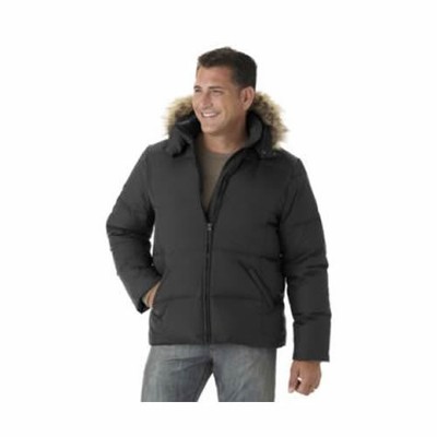men's excelled insulated hooded puffer jacket