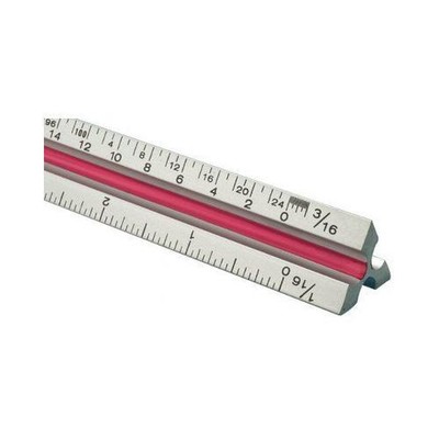 ALUMINUM TRIANGULAR ARCHITECT SCALE, 12