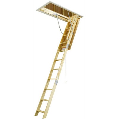 Werner 10' Wood Attic Ladder (54