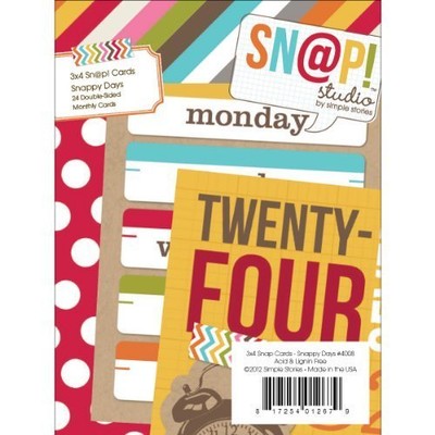 UPC 683203330879 product image for Simple Stories Snappy Days Double-sided Quote Cards | upcitemdb.com