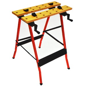 Details about FOLDABLE WORKBENCH PORTABLE WOOD BENCH WORK CLAMPING 