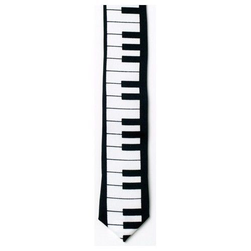 Unisex-Musical-Notes-Piano-Keys-Necktie-56-L-x-2-W-Music-Note-Neck-Tie-New