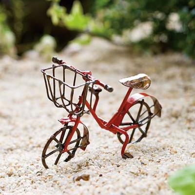 Miniature Fairy Garden Red Bicycle Bike Dollhouse ...