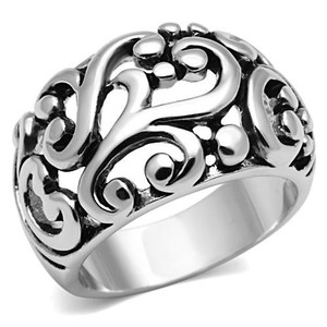 Ladies-Filigree-Design-No-Stone-White-Gold-Plated-Ring