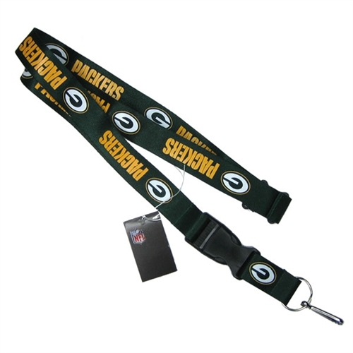 Packers-Green-Licensed-NFL-Keychain-ID-Holder-Detachable-Lanyard-Brand-New