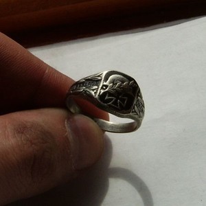 Details about German WW2/WW1 Stahlhelm Iron cross ring