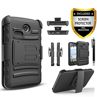 UPC 715934880375 product image for Lg Sunrise Case, Lg Lucky Case, Lg L15g, Lg L16c Combo Rugged Shell Cover Holste | upcitemdb.com