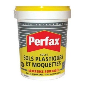 Perfax Colle Sols Plastiques et Moquettes Pot 1 kg [Blanc