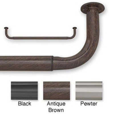 Curtain Rods 10 inch curtain rods : Barricade Adjustable Energy Saving Wraparound Curtain Rod 30 to 52 ...