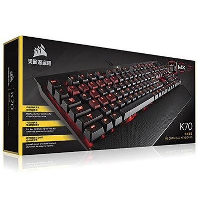 UPC 798813000941 product image for Corsair Vengeance K70 Mechanical Backlit Gaming Keyboard Black - Cherry Red | upcitemdb.com