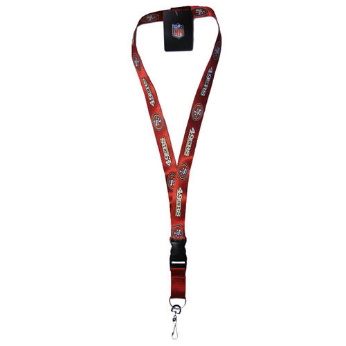 49ers-Red-Officially-Licensed-NFL-Keychain-ID-Holder-Detachable-Lanyard-New