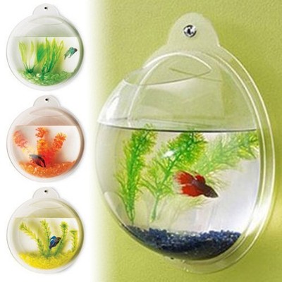 Wall Mount Fish Bubble Aquarium Bowl Tank ...