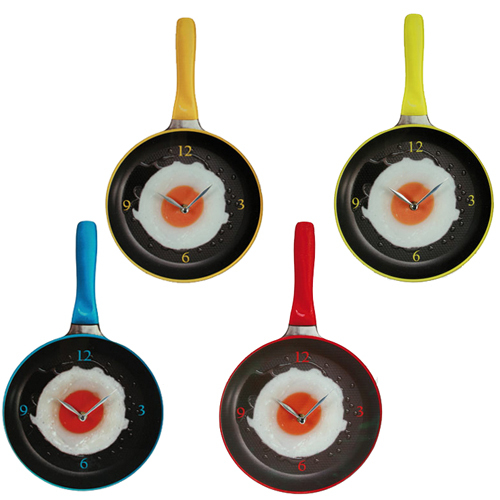 40CM FRYING EGG PAN WALL CLOCK NOVELTY STYLISH HOME RETRO COOKING QUARTZ HANGING eBay