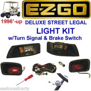 EZGO TXT Golf Cart Light Kit w Turn Signal Amp Brake Switch Free