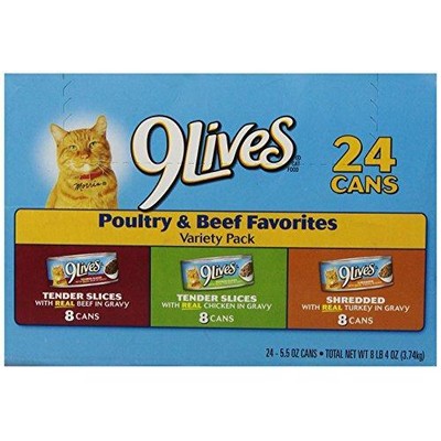 9Lives Poultry and Beef Variety Pack, 5.5 ...