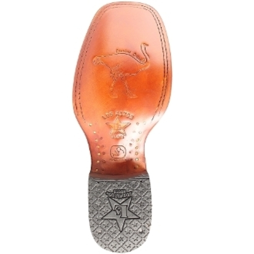 Pre-owned Los Altos Boots Los Altos Cognac Genuine Ostrich Square Toe Western Cowboy Boot Ee 8210303 In Brown