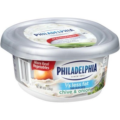 UPC 021000007530 product image for Philadelphia Reduced Fat Chive And Onion Soft Cream Cheese Spread, 8 Ounce -- 12 | upcitemdb.com