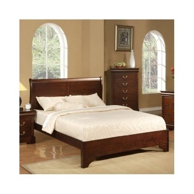 Queen Sleigh Bed Frame Wood Headboard Solid ...