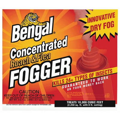 New Bengal 55201 3Pk Roach/Flea Indoor Fogger