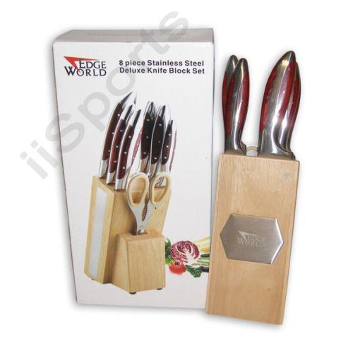 Butcher Block Knife Set | eBay