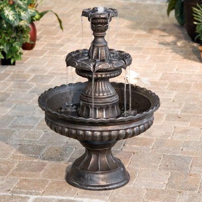 Water Fountain 3 Tier Outdoor Backyard Garden ...