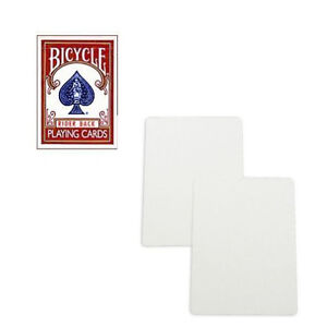 ... Blank Face Back Bicycle Deck Regular Index Playing Cards Magic Trick