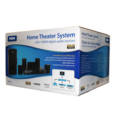 NEW RCA RT2911 5.1 Channel 1000 Watt Home Audio Theater System Speakers