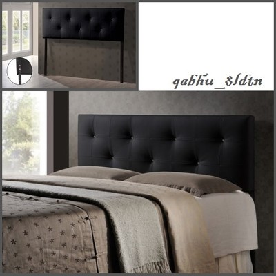 Queen Size Black Modern Upholstered Tufted Headboard ...