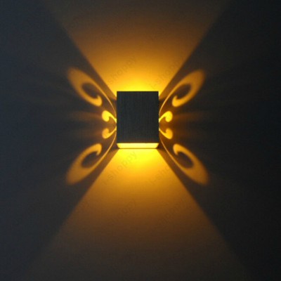 Butterfly 3W LED Wall Sconce Light Fixture ...