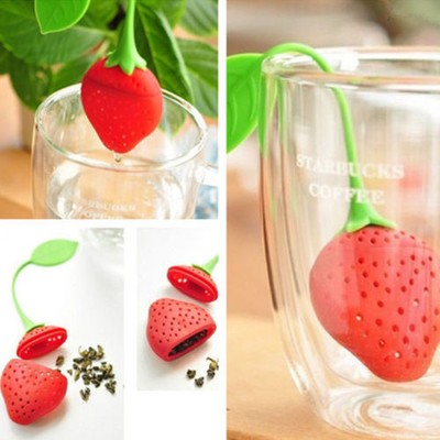 Silicone Strawberry Loose Herbal Spice Infuser Filter ...