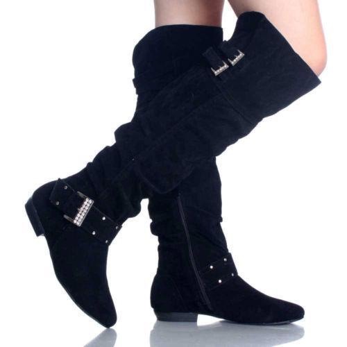 Knee High Flat Boots | eBay