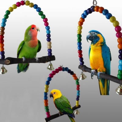 Wood Swing Bird Toy Parrot Cage Toys ...