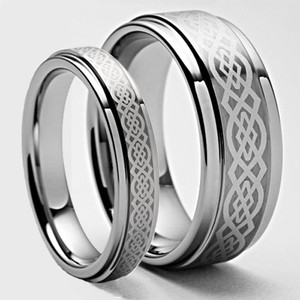 ... about Custom His  Her Celtic TUNGSTEN CARBIDE RING Set Wedding Bands