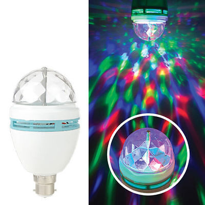 Sound Activated Multi Color LED B22 Rotating Bulb for Stage Disco Xmas DJ Bar