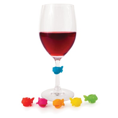 True Fabrications Silicone Guppy Wine Glass Charms ...