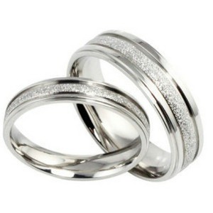 ... Silver-Color-Wedding-Bands-Couple-Ring-Set-Mens-Womens-Eternity-Bands