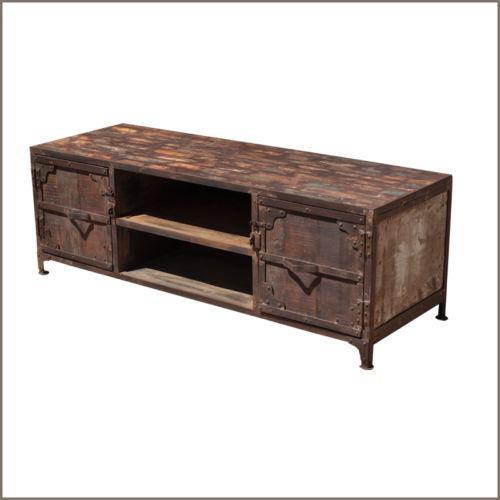 Reclaimed Wood TV Stand eBay Reclaimed Wood TV Stand eBay