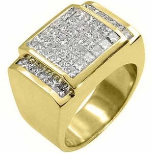 MENS-3-CARAT-DIAMOND-RING-PRINCESS-SQUARE-CUT-INVISIBLE-18KT-YELLOW-GOLD