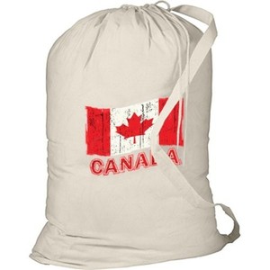 Details about Canada Red Maple Leaf Flag New Cotton Laundry Tote Bag ...
