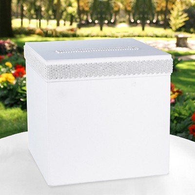 Bling White Satin Glamour Wedding Wishing Well ...