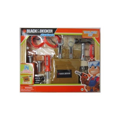 Toddler Toy Black & Decker Junior 14 Piece Tool Belt Set Kids Pretend Play Pre-S | eBay