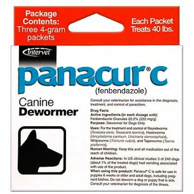 Panacur C Canine Dewormer Dogs 4 Gram ...