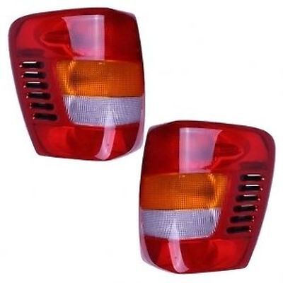 New Lamp Pair (Left & Right) Tail Lights Fits 1999-2004 Jeep Grand Cherokee
