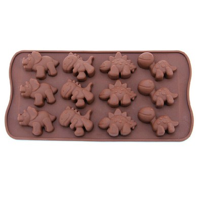 Silicone 12-Dinosaur Cake Decorating Mould Candy Cookies ...