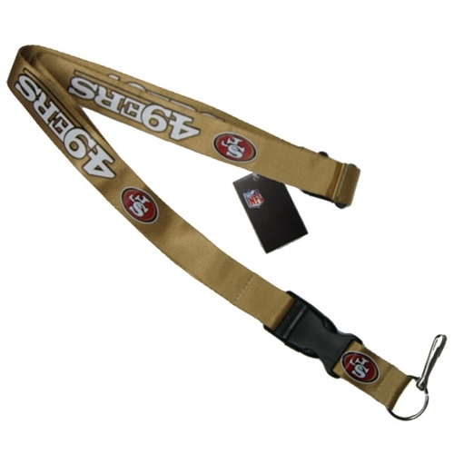 49ers-Red-Officially-Licensed-NFL-Keychain-ID-Holder-Detachable-Lanyard-New